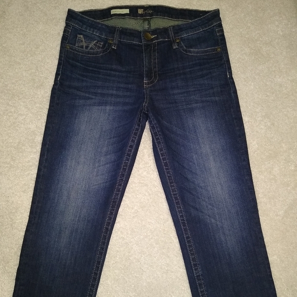 KUT FROM THE KLOTH STEVIE STRAIGHT LEG BLUE JEANS SIZE 10 - Picture 4 of 6